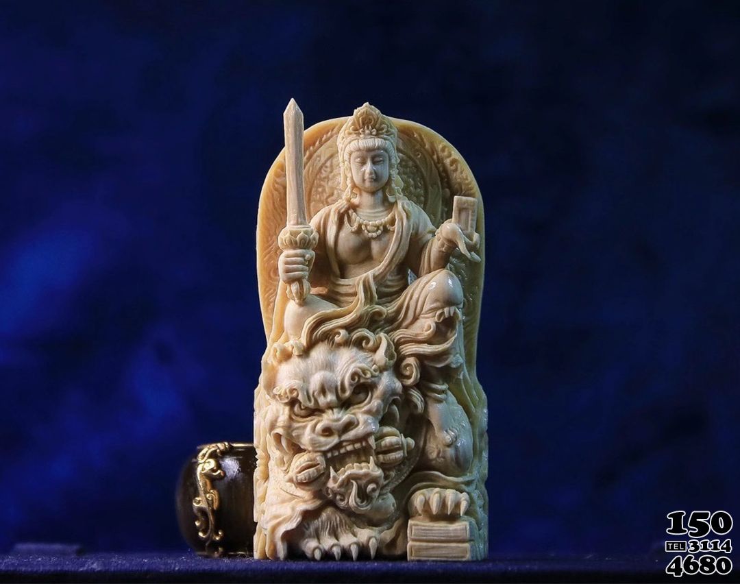 文殊菩萨铜雕塑像图片
