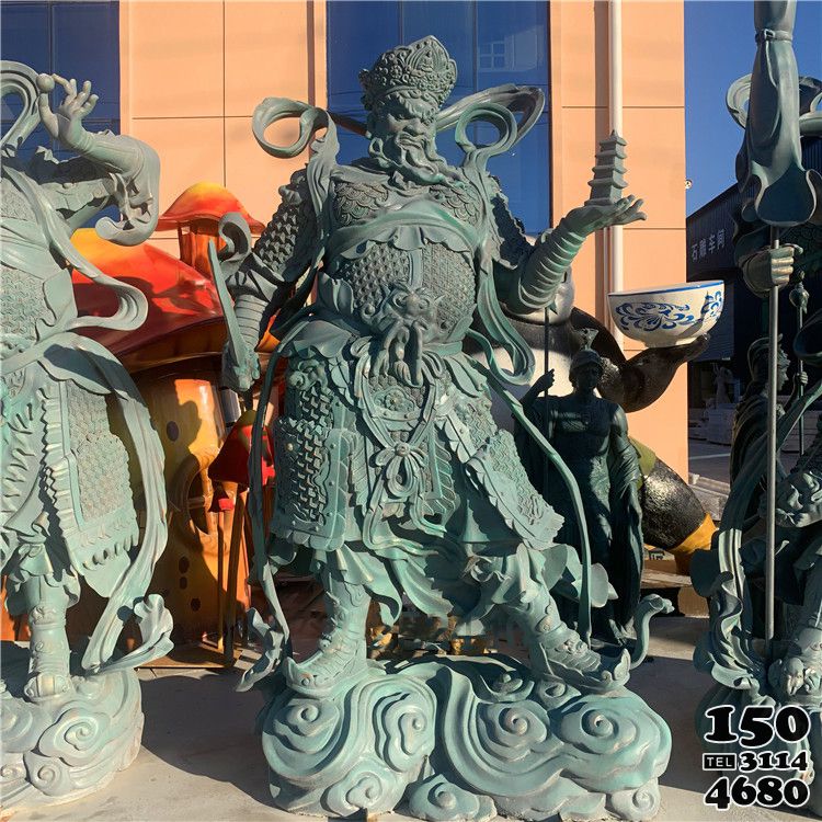 中国古代雕塑四大天王图片