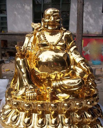 加彩弥勒佛雕塑