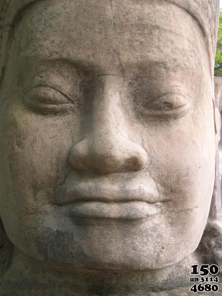 柬埔寨吳哥窟佛像特写图片