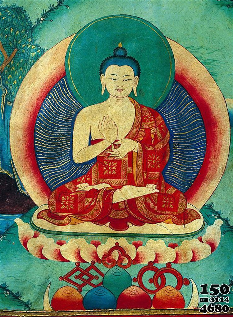 西藏人文风光-打坐的佛像图片