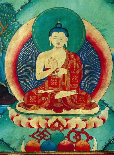 西藏人文风光-打坐的佛像
